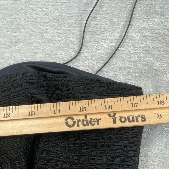 Elie Tahari Dress 12 Black Matelasse Cocktail Wool Textured Sweetheart Cocktail - Picture 5 of 14